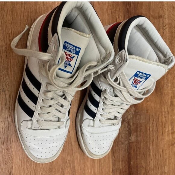 adidas Top Ten high White Size 7.5M - Style D65161 - Picture 2 of 8